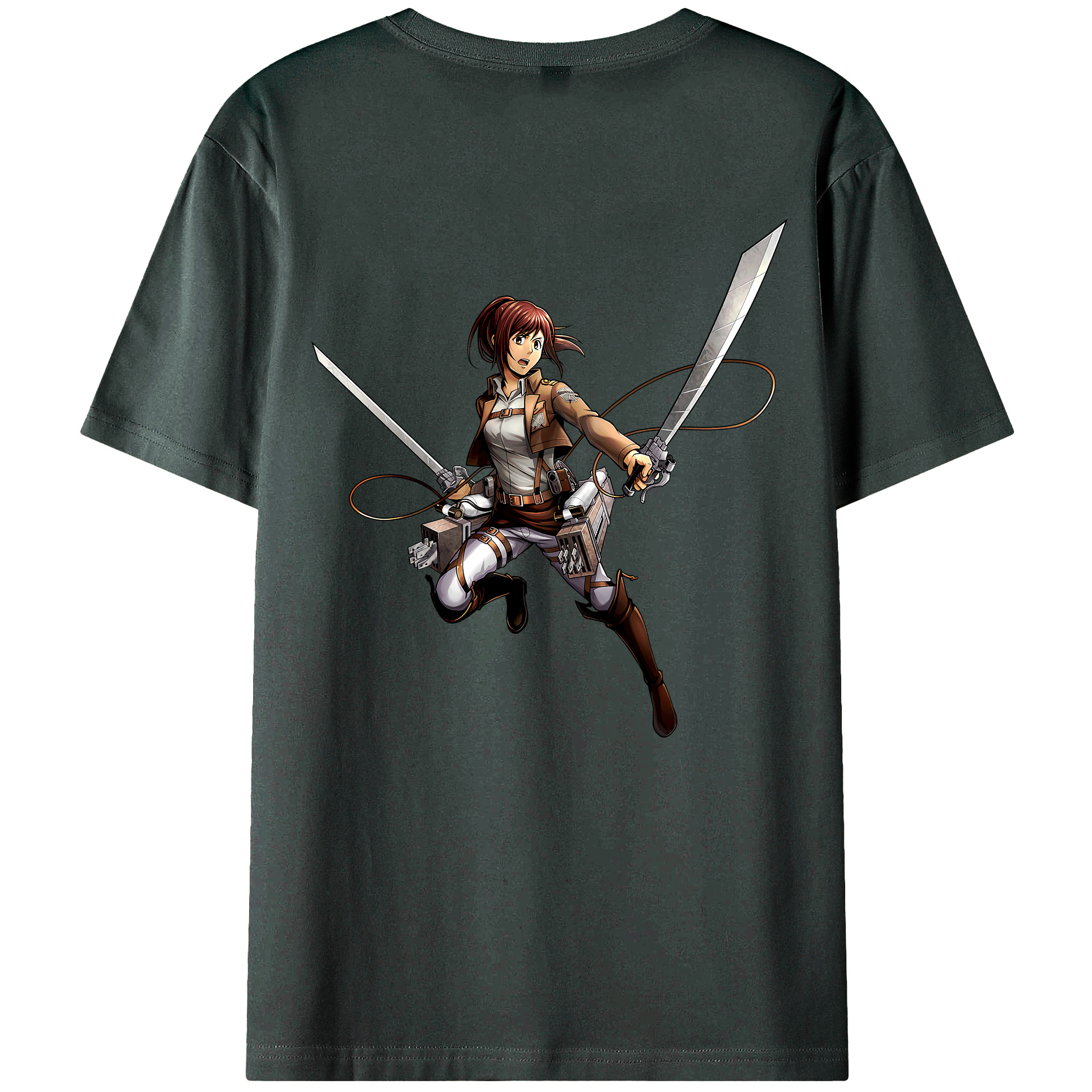 （画像用） 進撃の巨人 サシャ·ブラウス Attack on Titan Sasha Blaus 綿100％ メンズ半袖Tシャツ（バックプリント） 通気性